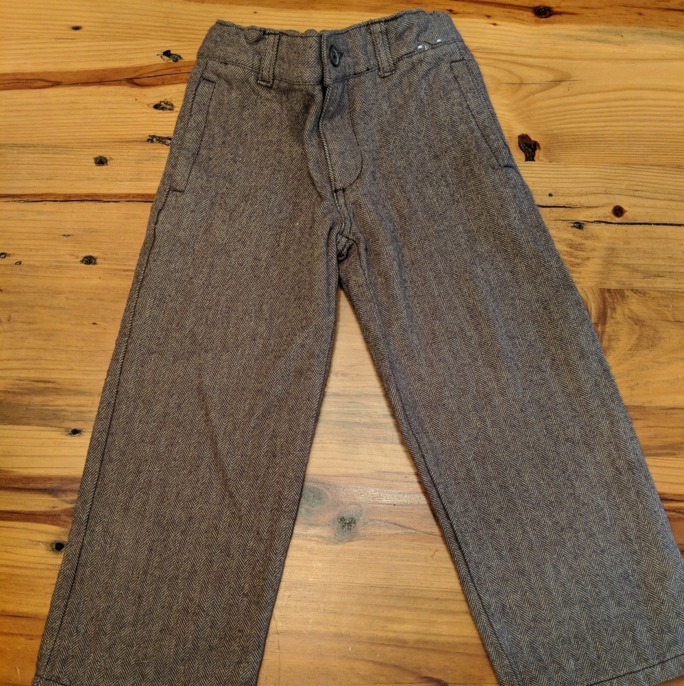 Boys Brown Tweed Dress Pants